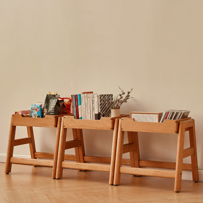 Japanese Cherry Wood Stackable Storage Dining Chair