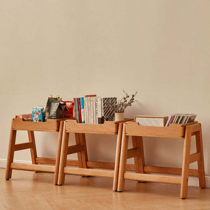 Japanese Cherry Wood Stackable Storage Dining Chair