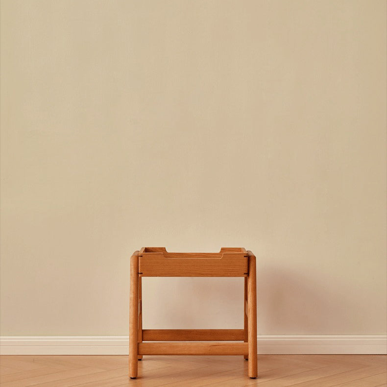 Japanese Cherry Wood Stackable Storage Dining Chair