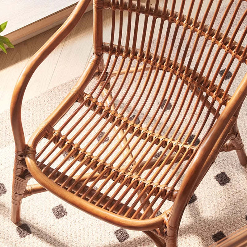 Boho Rattan Woven Ash Accent Chair