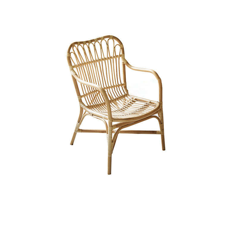 Boho Rattan Woven Ash Accent Chair