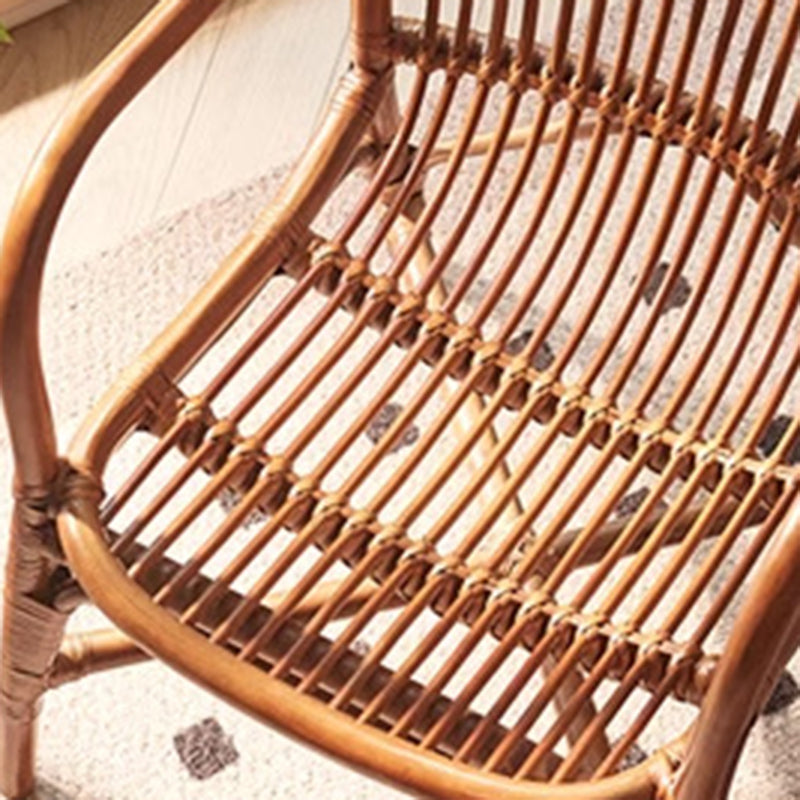 Boho Rattan Woven Ash Accent Chair