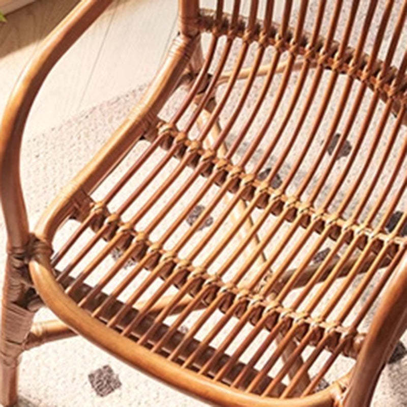 Boho Rattan Woven Ash Accent Chair