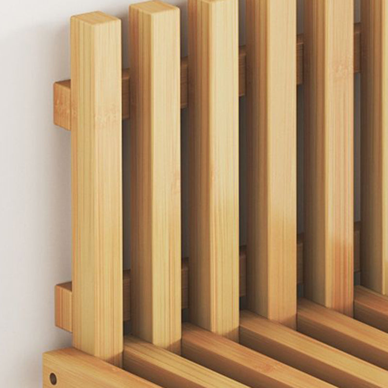 Contemporary Bamboo Wall-Mount Foldable Footstool