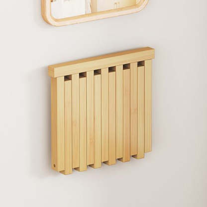 Contemporary Bamboo Wall-Mount Foldable Footstool