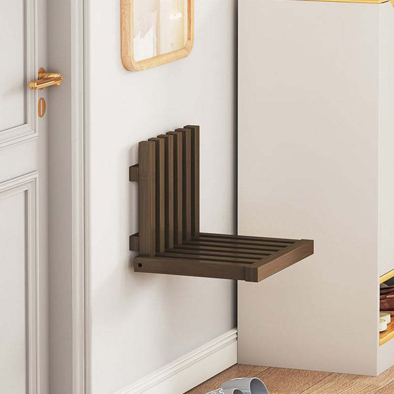 Contemporary Bamboo Wall-Mount Foldable Footstool