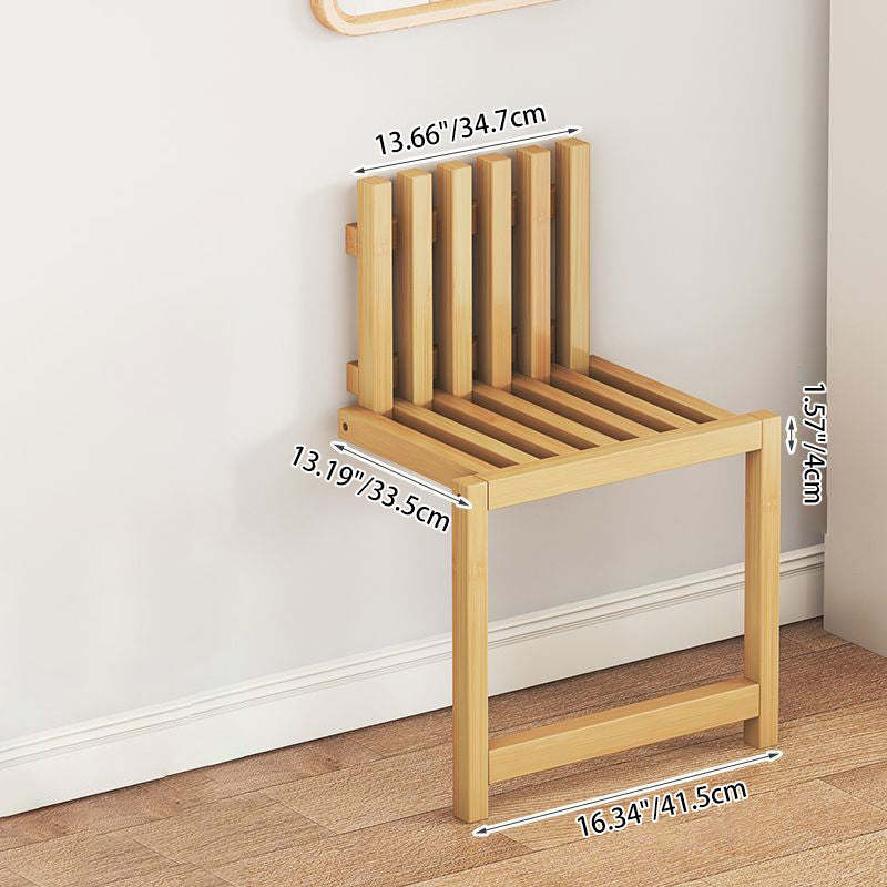 Contemporary Bamboo Wall-Mount Foldable Footstool