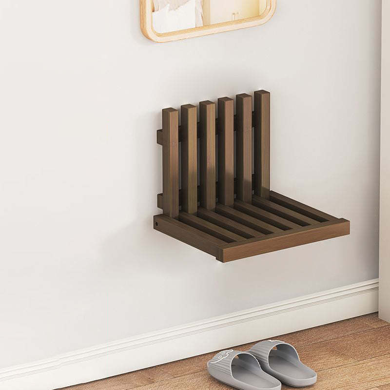 Contemporary Bamboo Wall-Mount Foldable Footstool