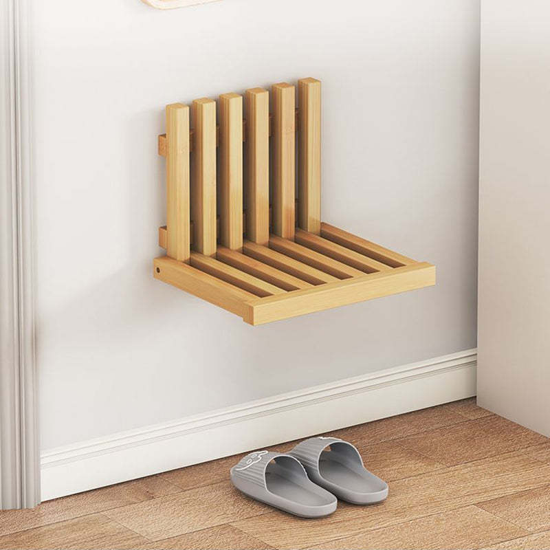 Contemporary Bamboo Wall-Mount Foldable Footstool