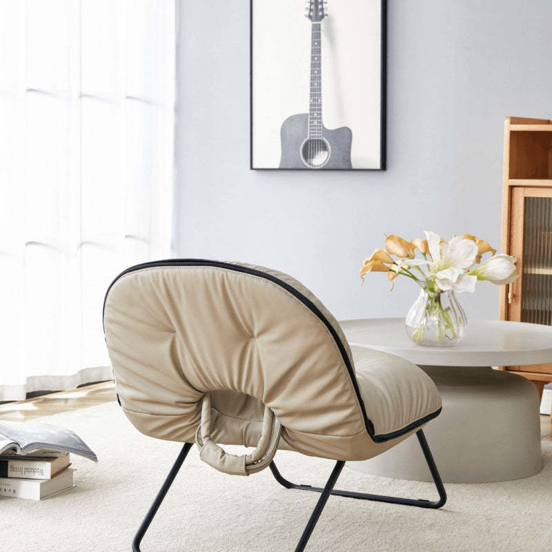 Nordic Foldable Leather Iron Sofa