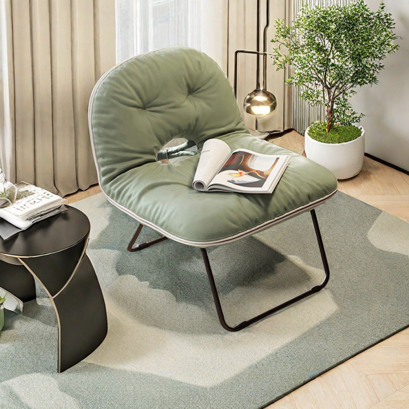 Nordic Foldable Leather Iron Sofa — Green