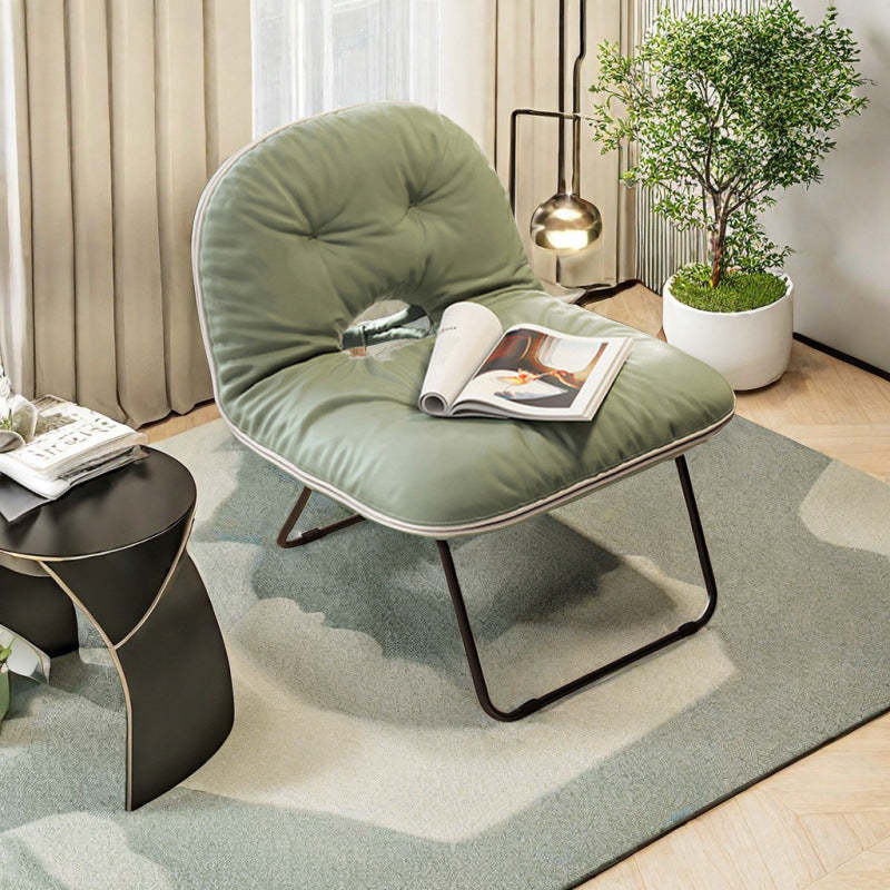 Nordic Foldable Leather Iron Sofa — Green