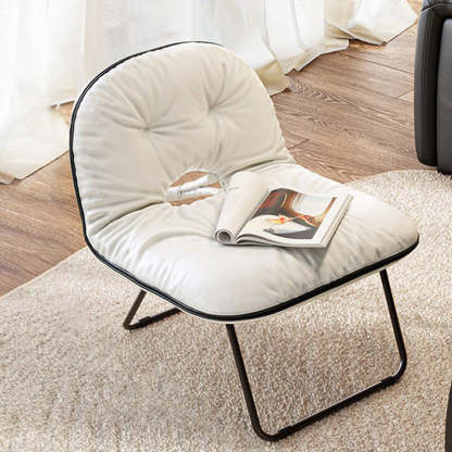 Nordic Foldable Leather Iron Sofa — White