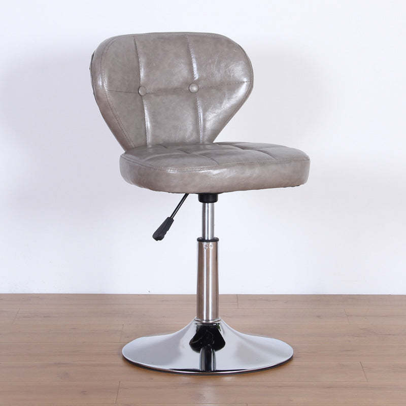 Nordic Leather Steel Swivel Desk Chair — C / Blue