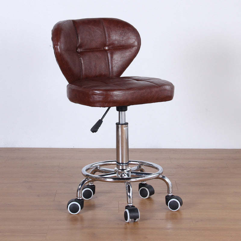 Nordic Leather Steel Swivel Desk Chair