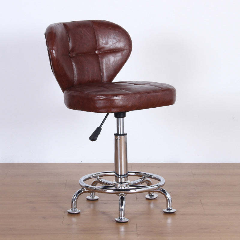Nordic Leather Steel Swivel Desk Chair