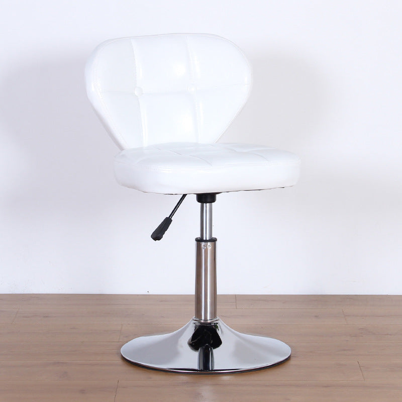 Nordic Leather Steel Swivel Desk Chair — C / Gray
