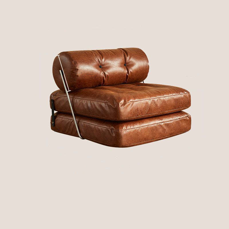 French Foldable Leather Iron Sofa