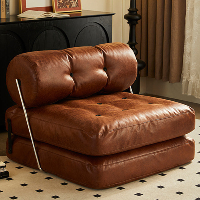 French Foldable Leather Iron Sofa
