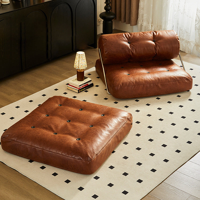 French Foldable Leather Iron Sofa