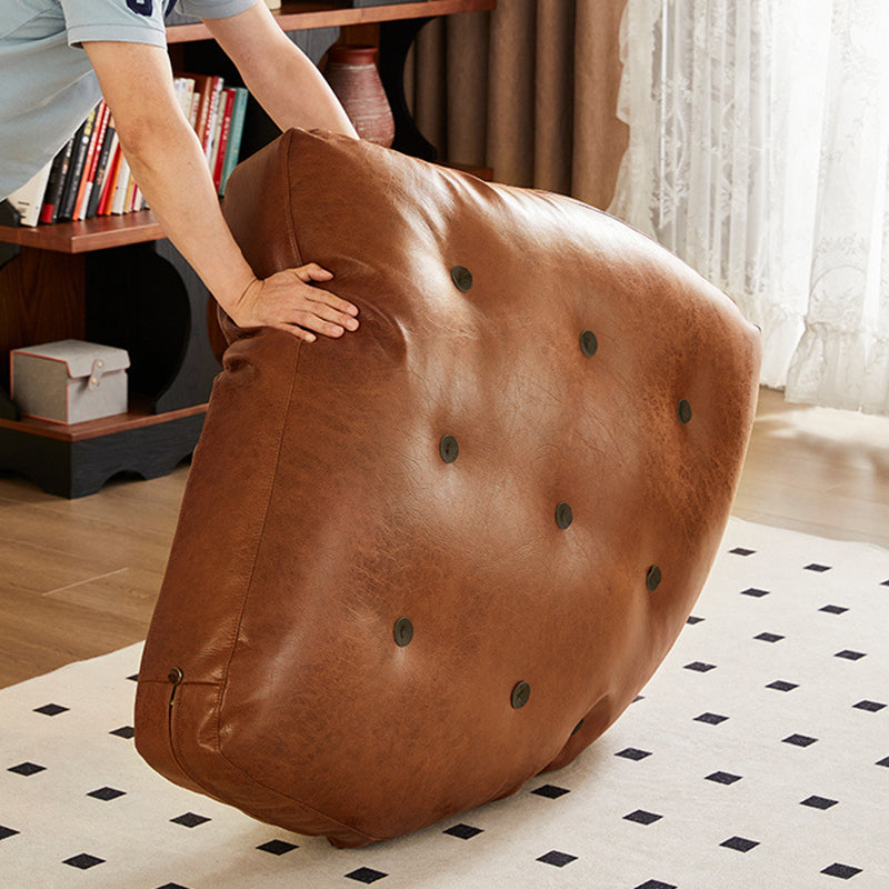 French Foldable Leather Iron Sofa