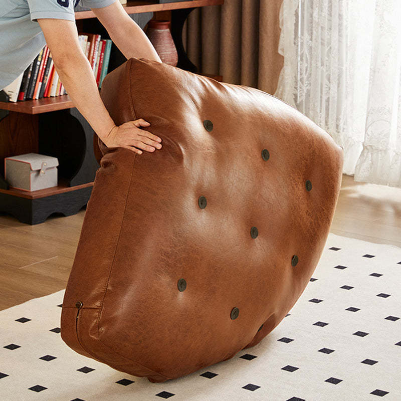 French Foldable Leather Iron Sofa