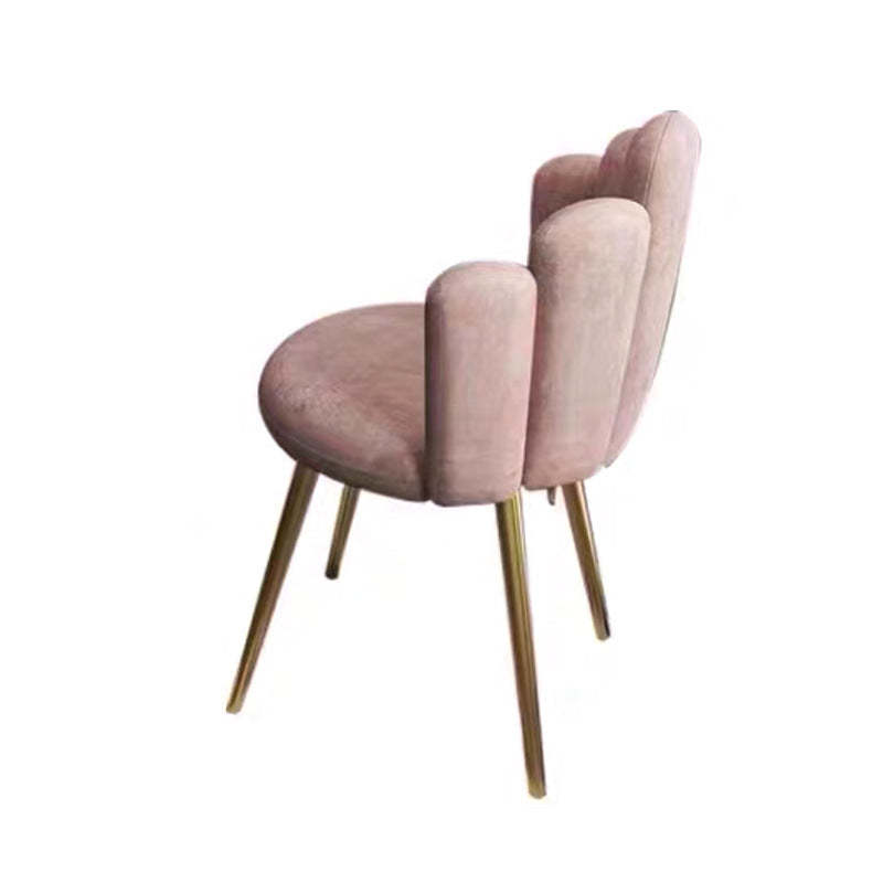 Nordic Petal Flannelette Steel Dining Chair