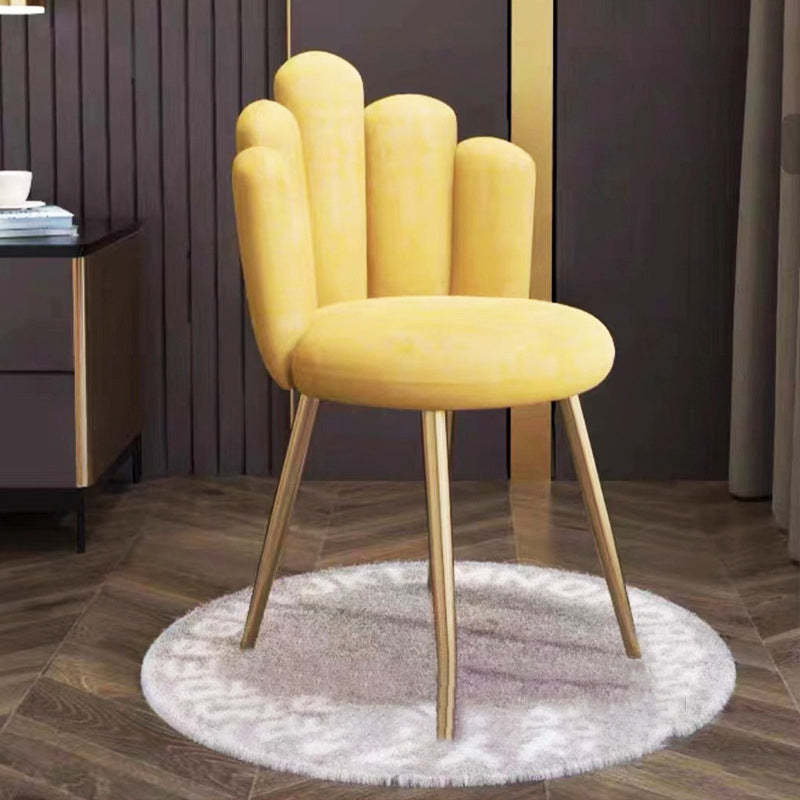 Nordic Petal Flannelette Steel Dining Chair
