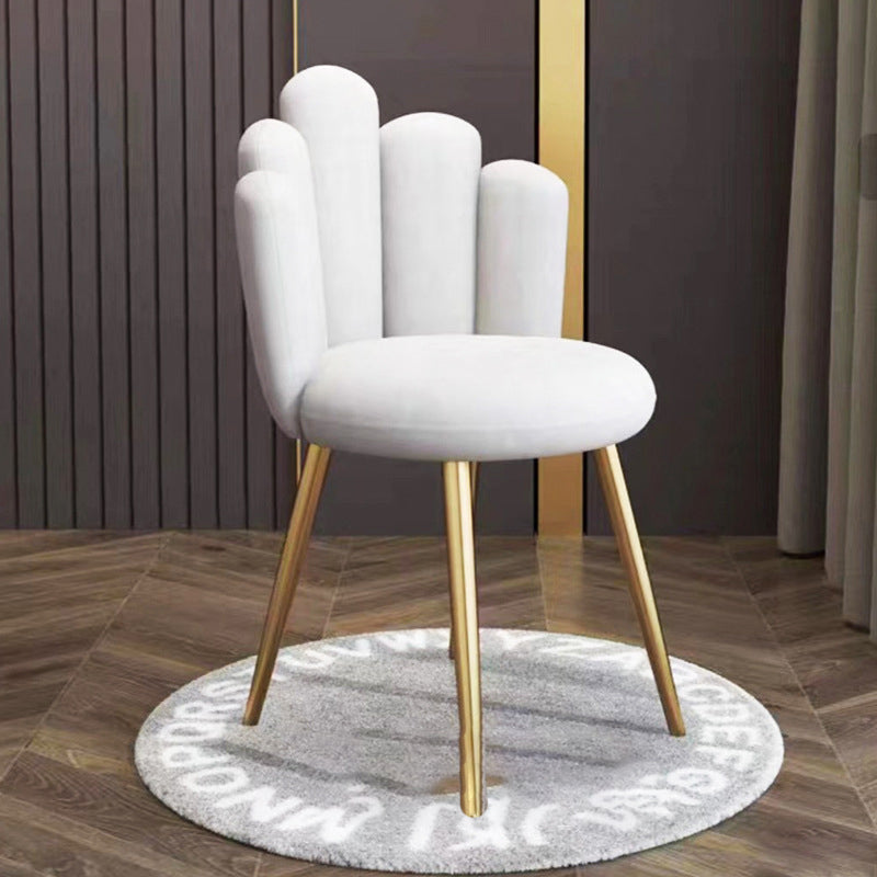 Nordic Petal Flannelette Steel Dining Chair