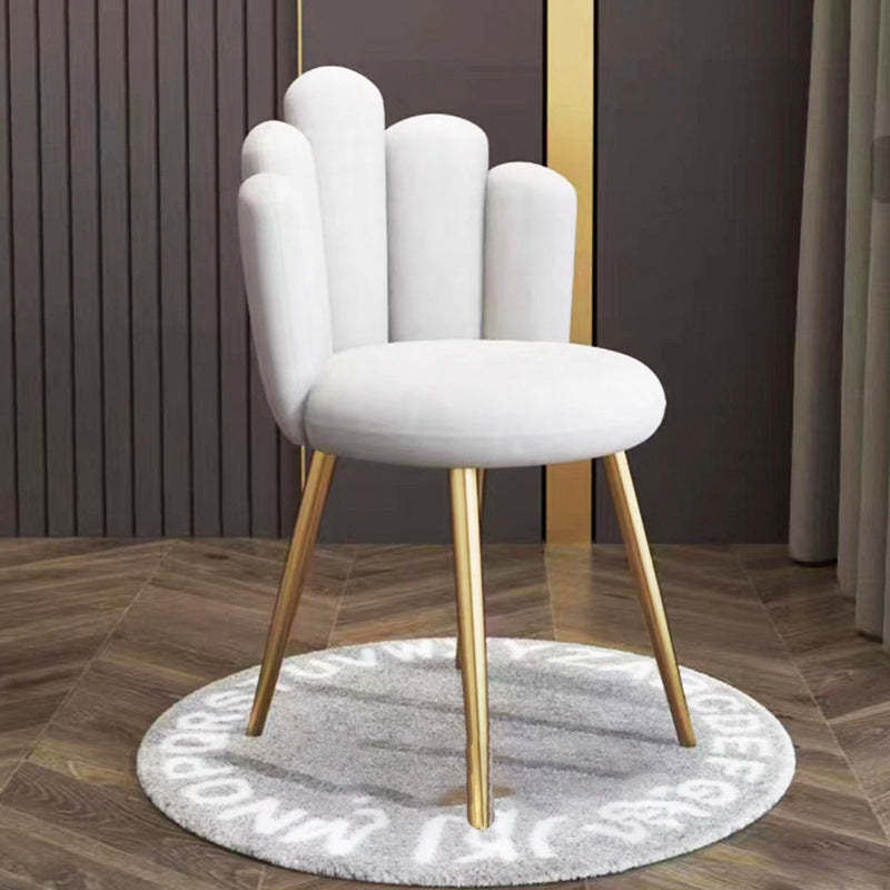 Nordic Petal Flannelette Steel Dining Chair