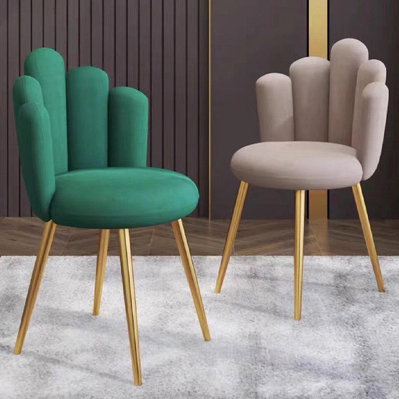 Nordic Petal Flannelette Steel Dining Chair