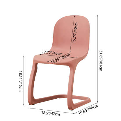 Nordic Arc Geometric Macaron Dining Chair — White