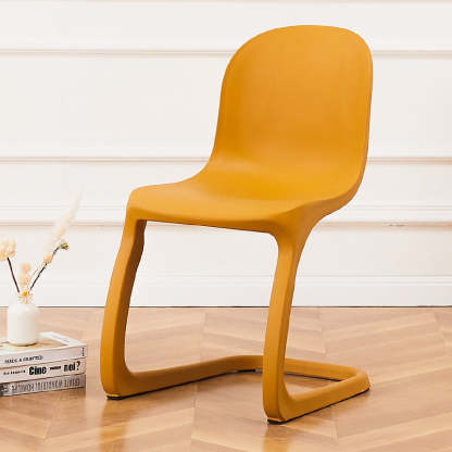 Nordic Arc Geometric Macaron Dining Chair