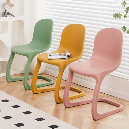 Nordic Arc Geometric Macaron Dining Chair