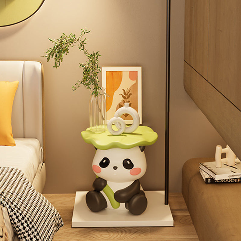 Contemporary Lotus-Leaf Panda Backless Footstool