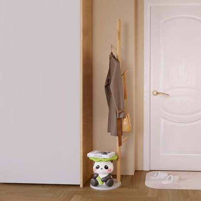 Contemporary Lotus-Leaf Panda Backless Footstool