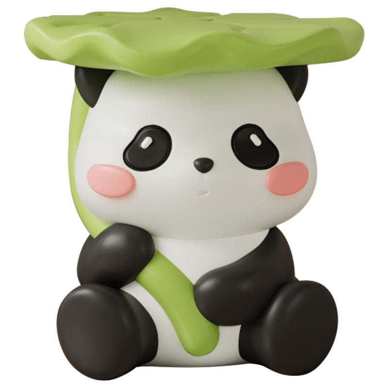 Contemporary Lotus-Leaf Panda Backless Footstool