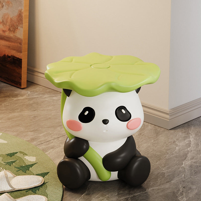 Contemporary Lotus-Leaf Panda Backless Footstool