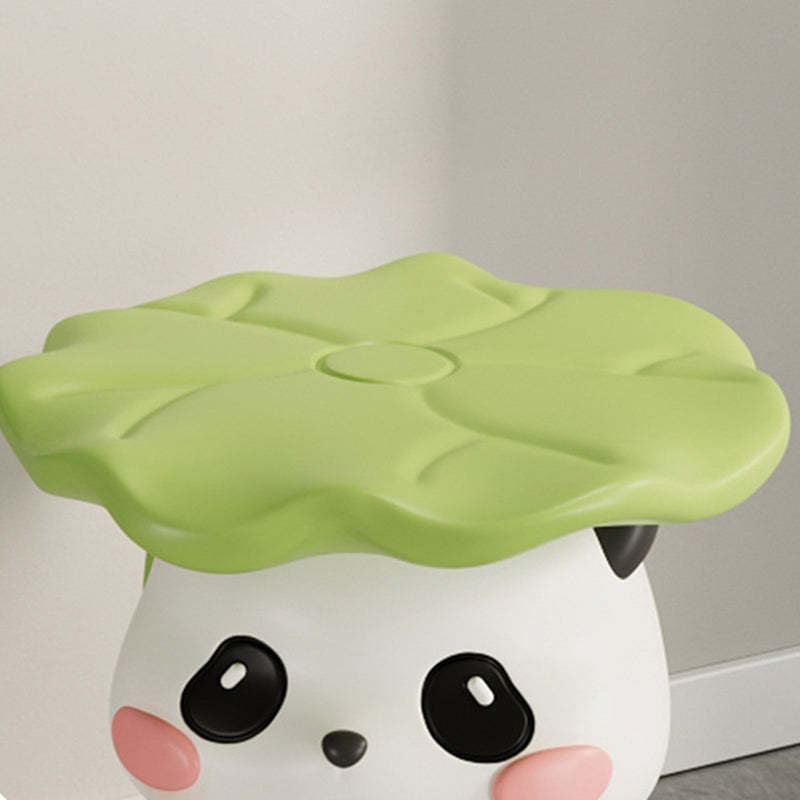 Contemporary Lotus-Leaf Panda Backless Footstool
