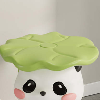 Contemporary Lotus-Leaf Panda Backless Footstool