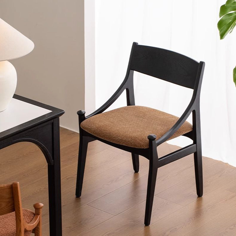 Retro Arc Upholstered Fabric Ash Armless Dining Chair