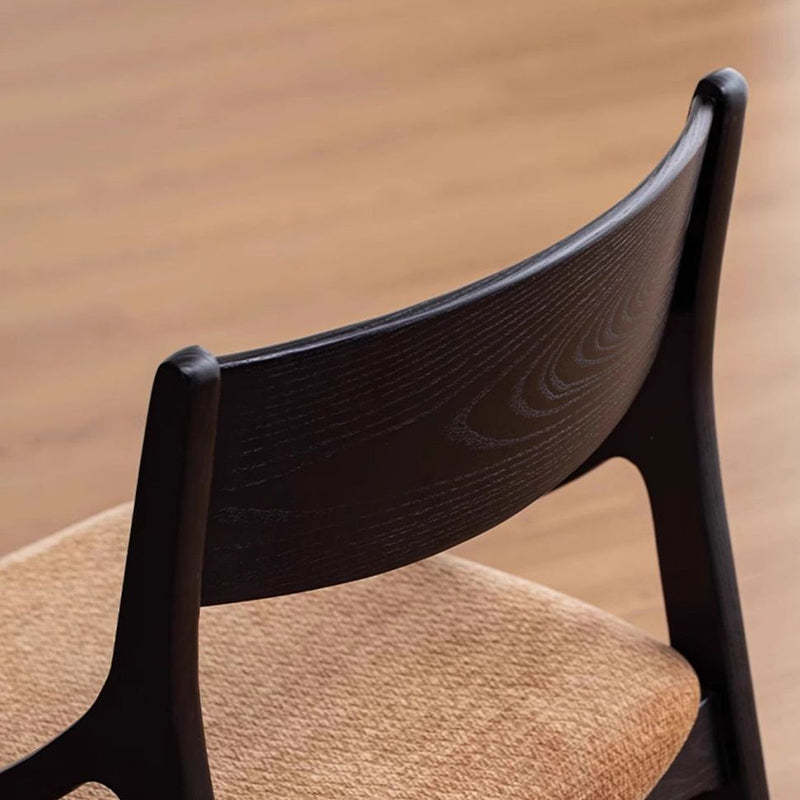 Retro Arc Upholstered Fabric Ash Armless Dining Chair