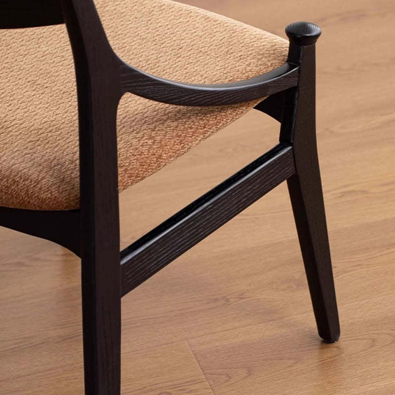 Retro Arc Upholstered Fabric Ash Armless Dining Chair
