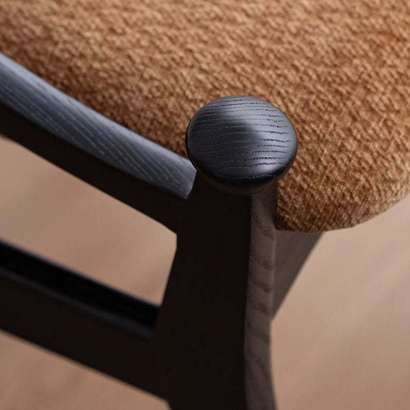 Retro Arc Upholstered Fabric Ash Armless Dining Chair