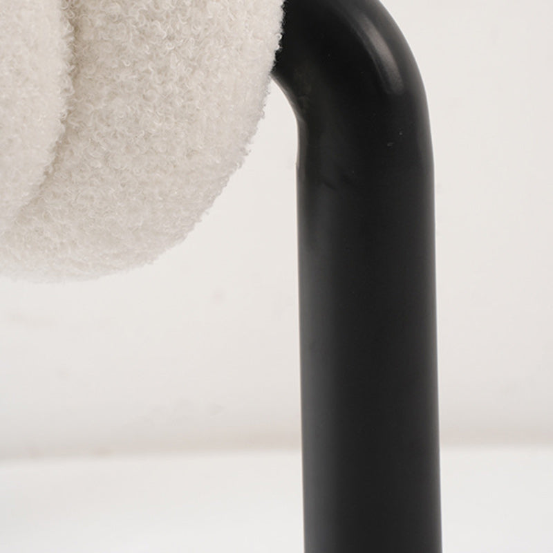 Nordic Rectangle Lambswool Backless Armless Bench