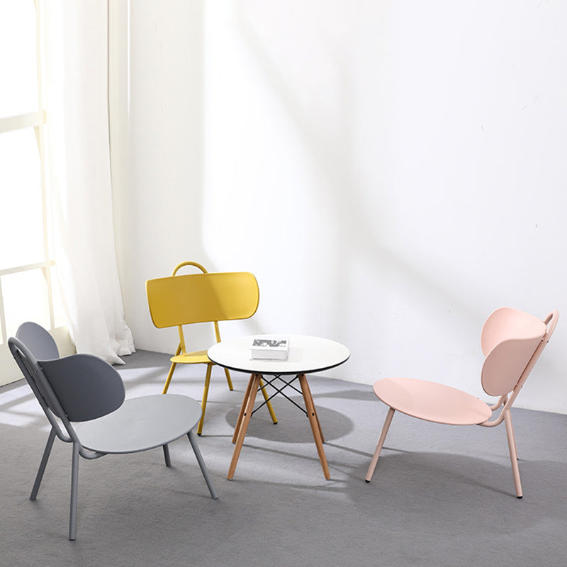 Nordic Arc Iron Armless Coffee Chair