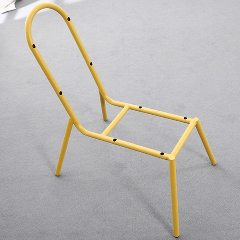 Nordic Arc Iron Armless Coffee Chair
