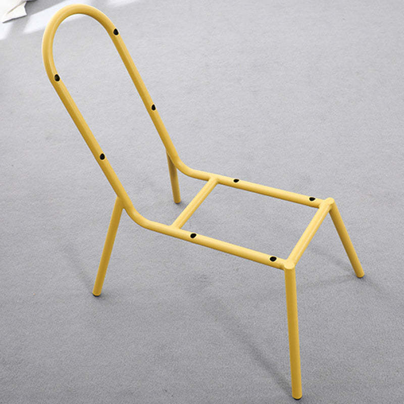 Nordic Arc Iron Armless Coffee Chair