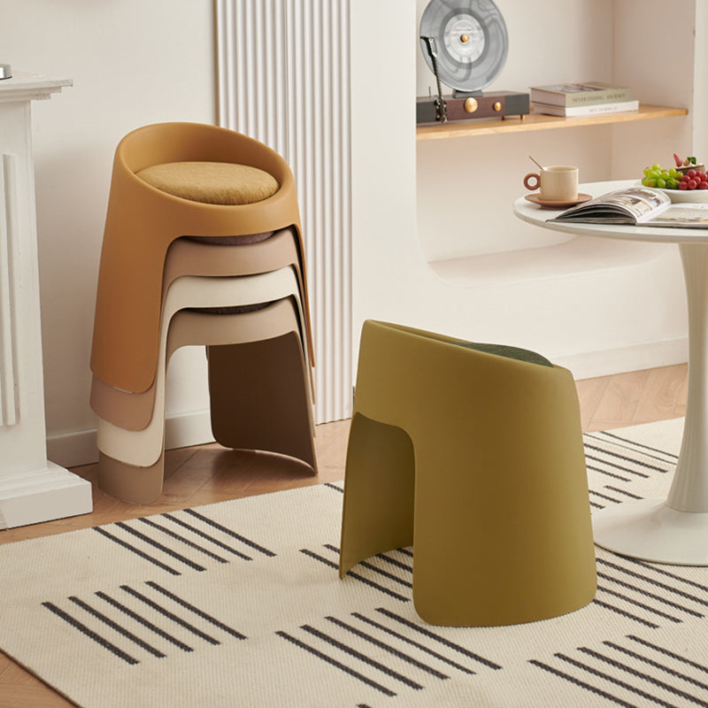 Nordic Fabric Backless Dining Chair