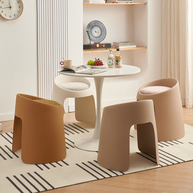 Nordic Fabric Backless Dining Chair